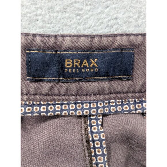 Brax Mens Pants Size 40x30 Grey Everest Quantum Pima Chino Flat Front Straight - Picture 11 of 13